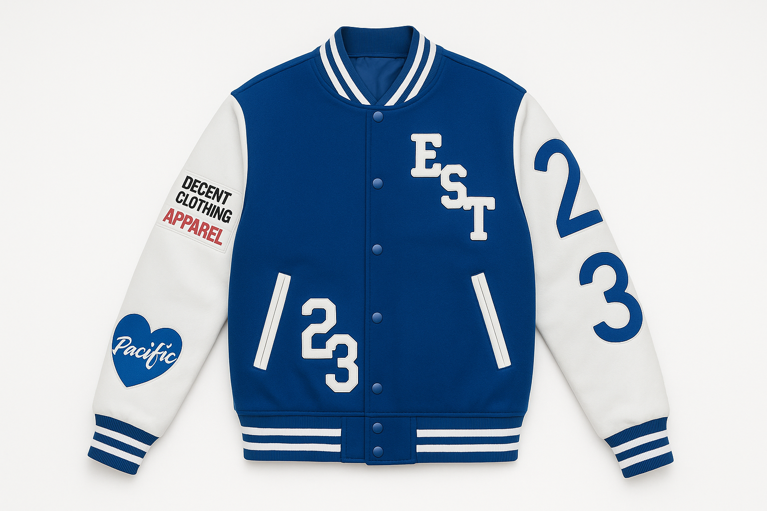 Blue Collegiate Varsity Jacket